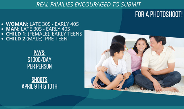 Asian Family PhotoShoot Casting