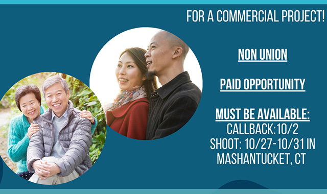 Chinese Men and Women casting call