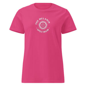 Melanin-Blessed – Women’s basic softstyle t-shirt – The Melanin Spectrum – White Logo